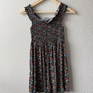 Forever 21 Floral Babydoll Fairycore Top- Black and Multicolor